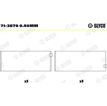 Ojnice Ojniční ložisko GLYCO 71-3876 0.50mm