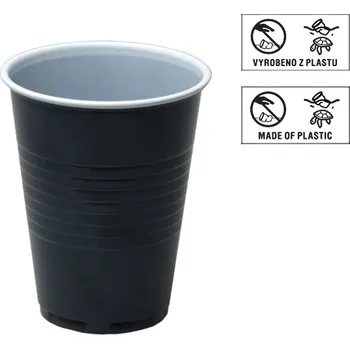 Jednorázové nádobí Kelímek automatový PS 150ml hnědo-bílý - Eu logo - 3000 ks