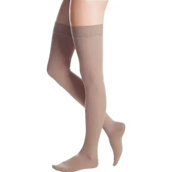 Dámské punčochy Polostehenní punčochy s lemem MAXIS MICRO (II.KT)—Velikost 6, barva bronz, délka normal, se špicí