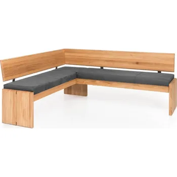 Šedá rohová lavice s úložným prostorem masiv dub Sandy pravá strana 147x167