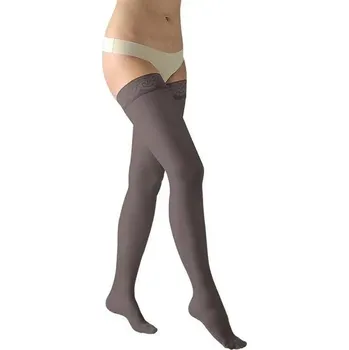 Dámské punčochy Stehenní punčochy Avicenum PHLEBO 360 FINE II.KT—Velikost 2, barva anthracit, s krajkou, délka normal, se špicí