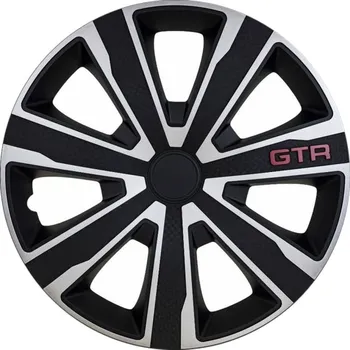 Ozdobné kryty kol / poklice 16 palců - GTR Carbon Silver Black - sada 4ks