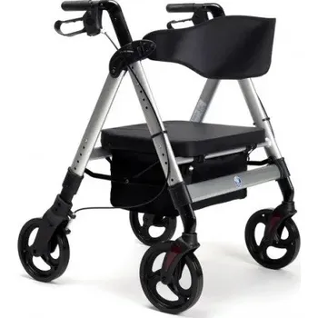 Chodítko pro seniory Chodítko GOLIAT - stříbrná—Bariatrické skládací, výškově nastavitelné