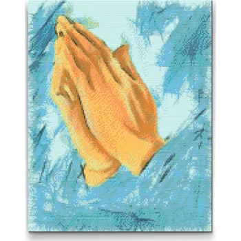 Diamantové malování Diamantové malování - Modlitba Velikost: 30x40cm, Rámování: Pouze srolované plátno, Diamanty: Kulaté