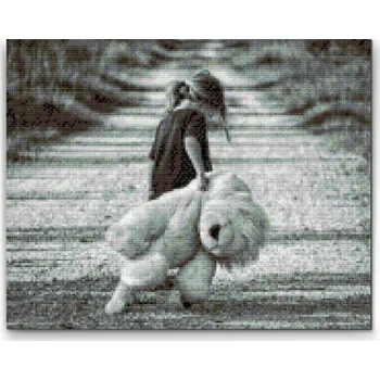 Diamantové malování Diamantové malování - Plyšový přítel Velikost: 30x40cm, Rámování: Pouze srolované plátno, Diamanty: Kulaté