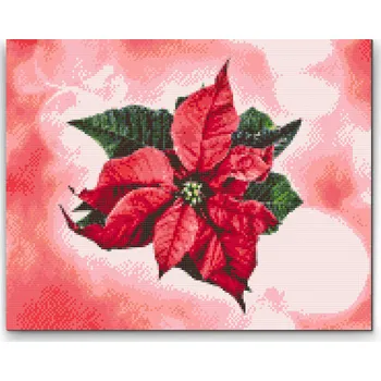 Diamantové malování Diamantové malování - Vánoční hvězda Velikost: 30x40cm, Rámování: Pouze srolované plátno, Diamanty: Kulaté