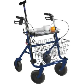 Chodítko pro seniory Chodítko čtyřkolka Quatro V0504026—Skládací, modré
