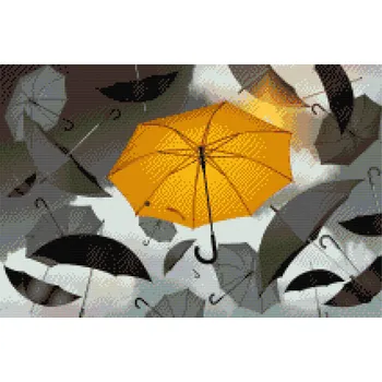 Diamantové malování Diamantové malování - Deštníky Velikost: 40x60cm, Rámování: Pouze srolované plátno, Diamanty: Kulaté