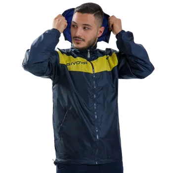 Pánská bunda Šusťáková bunda givova Scudo tmavě modrá/žlutá 0407 S