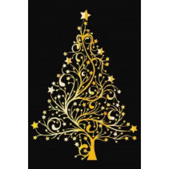 Diamantové malování Diamantové malování - Hvězdnatý strom Velikost: 40x60cm, Rámování: Pouze srolované plátno, Diamanty: Čtvercové