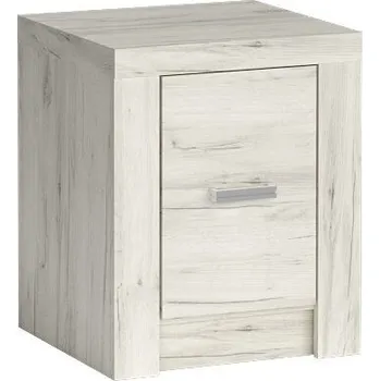 Noční stolek Nábytek PEGAS s.r.o. Noční stolek INDIANAPOLIS I24 Kraft bílý