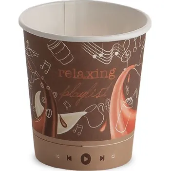 Jednorázové nádobí Pohárek papírový nápojový Playlist 207 ml 50 ks/bal