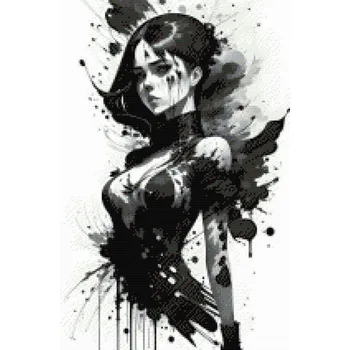 Diamantové malování Diamantové malování - Vyzývavá dívka Velikost: 40x60cm, Rámování: Pouze srolované plátno, Diamanty: Čtvercové