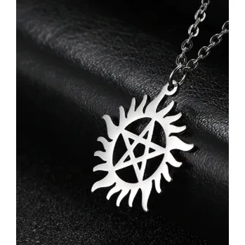 Řetízek Náhrdelník Supernatural (Lovci duchů) - pentagram