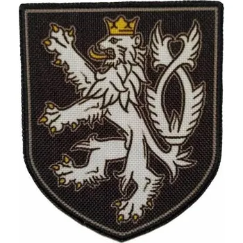 Nášivka ArmyČastolovice.cz Nášivka ERB ČESKÝ LEV - ČERNOBÍLÝ