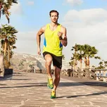 pánské tričko, tílko KARRIMOR - LIME/COOL BLUE - M (Karrimor Run Vest)