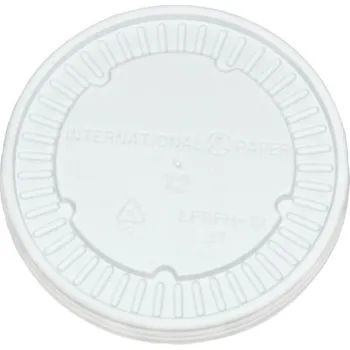 Jednorázové nádobí Víčko PS na misku papírovou 350ml, 105mm bílé - 1000 ks