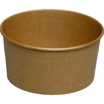 Jednorázové nádobí Miska papírová na polévku 350ml,110mm kraft hnědá - 1000 ks