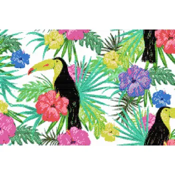 Diamantové malování Diamantové malování - Tukan tropický Velikost: 40x60cm, Rámování: Pouze srolované plátno, Diamanty: Kulaté