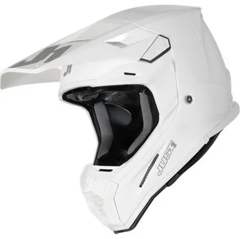 Helma na motorku Moto přilba JUST1 J22F solid white Velikost: M + náhradní kšilt ZDARMA