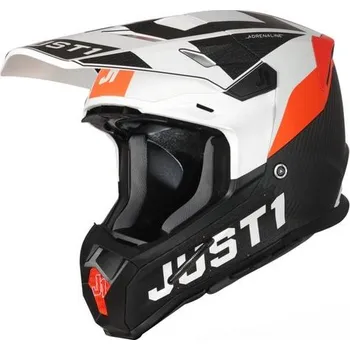 Helma na motorku Přilba JUST1 J22C ADRENALINE carbon white Velikost: S + náhradní kšilt ZDARMA
