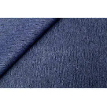 Galanterie Softshell zimní - rybí kost - tmavě modrá