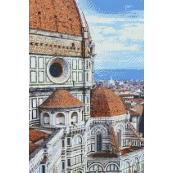 Diamantové malování Diamantové malování - Pohled z blízka na kostel ve Florencii Velikost: 40x60cm, Rámování: Pouze srolované plátno, Diamanty: Kulaté