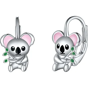 Náušnice Olivie Stříbrné náušnice KOALA 8112 Ag 925; ≤2,4 g.