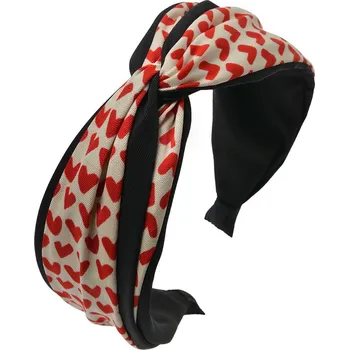 Čelenka Červenobílá dámská čelenka do vlasů