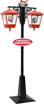 Vánoční osvětlení Vánoční pouliční lampa se Santou 289926 černá/červená 188 cm 18 LED