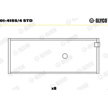 Ojnice Ojniční ložisko GLYCO 01-4155/4 STD