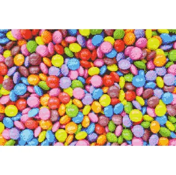 Diamantové malování Diamantové malování - Lentilky Velikost: 40x60cm, Rámování: Pouze srolované plátno, Diamanty: Kulaté