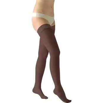 Dámské punčochy Stehenní punčochy Avicenum PHLEBO 360 II.KT—Velikost 1, barva čokoláda, s krajkou, délka normal, se špicí