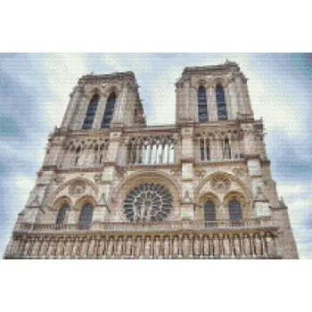 Diamantové malování Diamantové malování - Katedrála Notre-Dame 2 Velikost: 40x60cm, Rámování: Pouze srolované plátno, Diamanty: Čtvercové