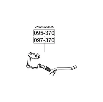 Filtr pevných částic filtr pevných částic Bosal 095-370