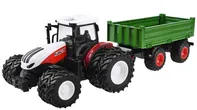 Korody RC Traktor Farm Machine se zeleným přívěsem 1:24 bílý/červený