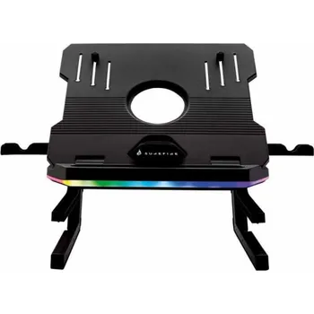 Surefire stojan na notebook Portus X2 stojan na notebook, nastavitelný úhel, černý, plast + kov, nosnost 10 kg, SureFire, RGB