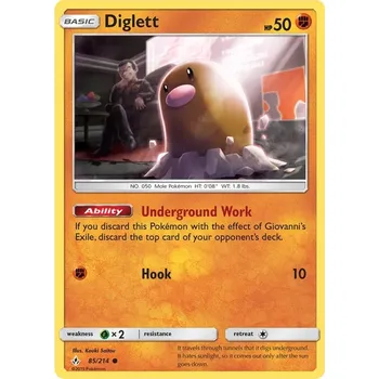 Sběratelská karetní hra Diglett 085/214 - Unbroken Bonds Typ karty: Non-Holo