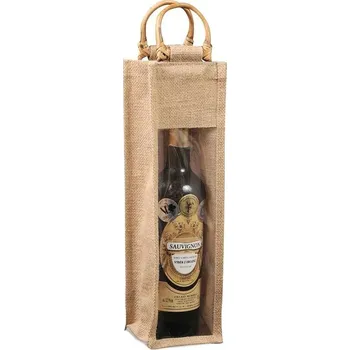Dárková taška Jutová taška na 1 láhev J0001