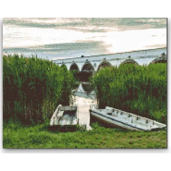 Diamantové malování Diamantové malování - Pusta - národní park Hortobágy Velikost: 30x40cm, Rámování: Pouze srolované plátno, Diamanty: Čtvercové