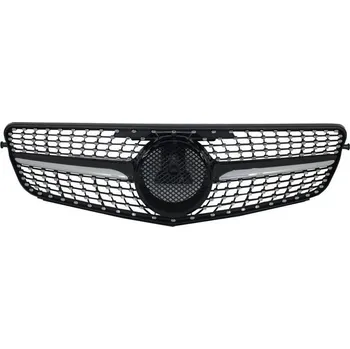 Autodíl PROTEC Přední maska Mercedes W204/S204 2007-2014 černá stříbrná