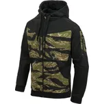 Mikina Rogue Hoodie Full Zip, Helikon, Černá a Tiger Stripe, XL