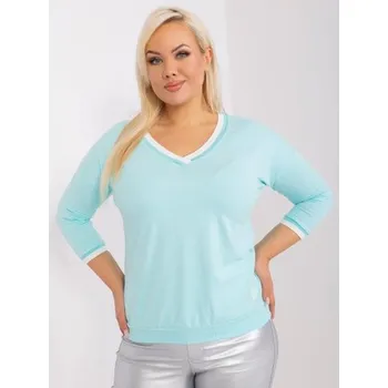 Dámská halenka Dámská halenka s manžetami mátově plus size ALLINE zelená