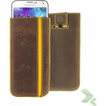 Pouzdro na mobilní telefon Valenta Valenta Pocket Stripe Vintage - Kožené pouzdro Slider Samsung Galaxy S5, Sony Xperia ZI Jiné (hnědé)