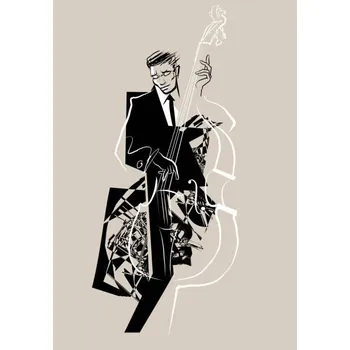 Plakát Plakát, Obraz - Double bass player, isaxar