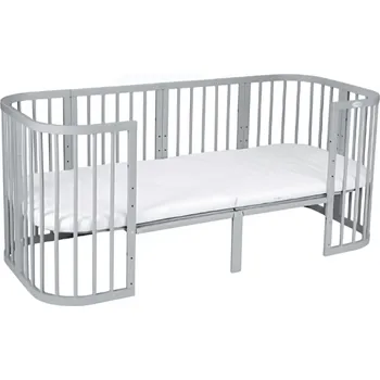 Dětská postýlka Monbaby nábytek Waldin Sada pro prodloužení rostoucí postýlky pro miminko 7v1 Barva: Šedá