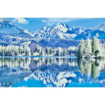 Diamantové malování Diamantové malování - Štrbské pleso Velikost: 40x60cm, Rámování: Pouze srolované plátno, Diamanty: Kulaté