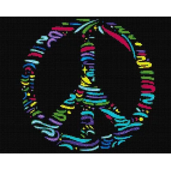 Diamantové malování Diamantové malování - Symbol míru Velikost: 40x50cm, Rámování: Pouze srolované plátno, Diamanty: Kulaté