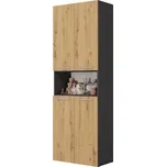 Nábytek PEGAS s.r.o. Koupelnová skříňka NOELI 3DK1K, Dub antracit/ Dub artisan