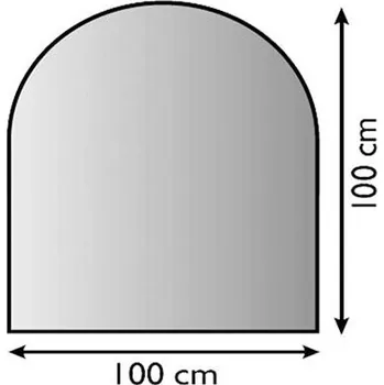 Krbová kamna SKLO POD KAMNA, 8mm 100x100 cm oblouk (21.02.881.2)